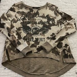 Harley sweatshirt High low cut